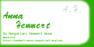 anna hemmert business card